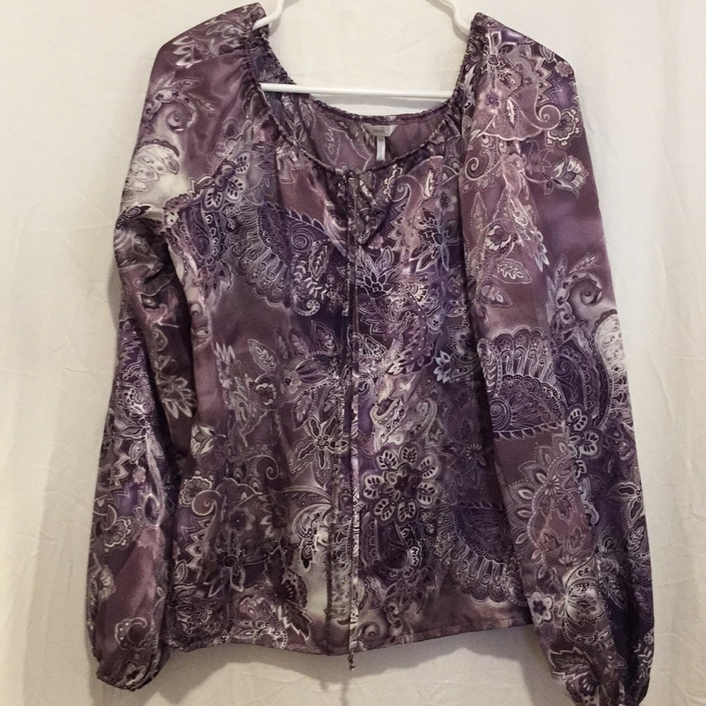 Metro 7 size Medium long sleeved purple women’s